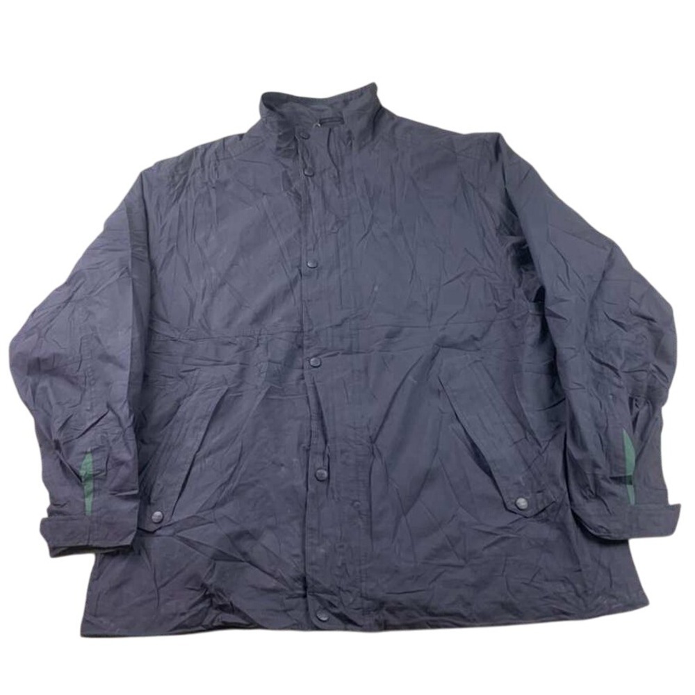 Vintage LL Bean Coach Jacket Mens Tall XL Navy Blue Nylon Windbreaker Mesh